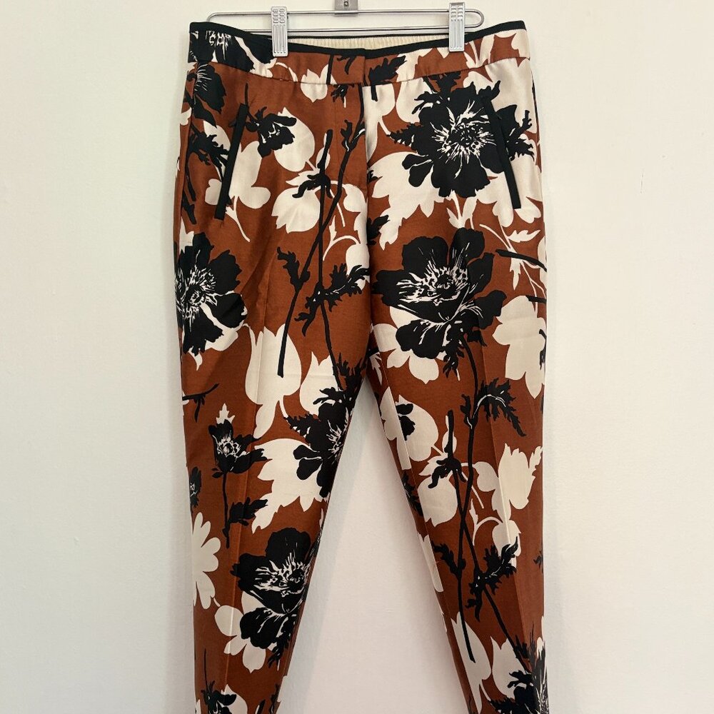 J Crew Collection Cafe Capri cropped pants silk wool blend size 0